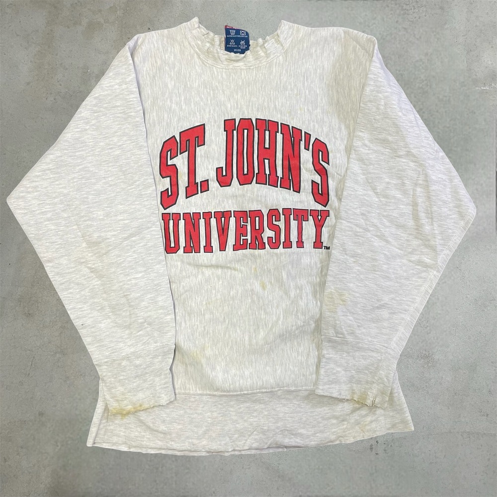 MV Sport Sweatshirt Men M Gray St. Johns University Pro-Weave Distressed